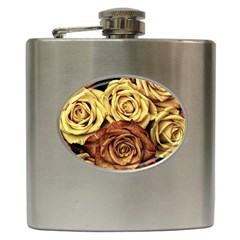 Roses Flowers Love Red Plant Hip Flask (6 Oz) by Pakrebo