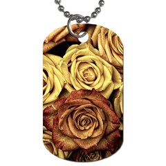 Roses Flowers Love Red Plant Dog Tag (two Sides) by Pakrebo