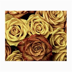 Roses Flowers Love Red Plant Small Glasses Cloth (2-side)