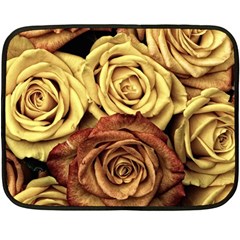 Roses Flowers Love Red Plant Fleece Blanket (mini) by Pakrebo