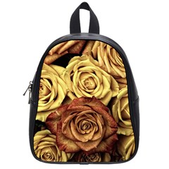 Roses Flowers Love Red Plant School Bag (small) by Pakrebo