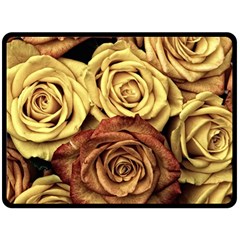 Roses Flowers Love Red Plant Double Sided Fleece Blanket (large)  by Pakrebo