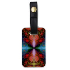 Fractal Fractal Background Design Luggage Tags (one Side)  by Pakrebo