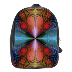 Fractal Fractal Background Design School Bag (xl) by Pakrebo