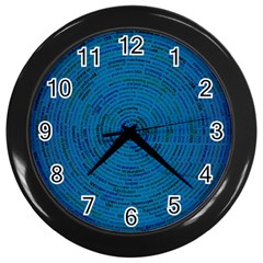 Big Data Information Data Wall Clock (black) by Pakrebo