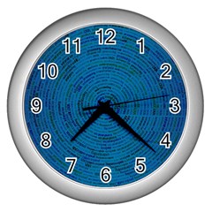 Big Data Information Data Wall Clock (silver) by Pakrebo