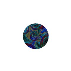 Fractal Abstract Line Wave Design 1  Mini Buttons by Pakrebo