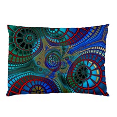 Fractal Abstract Line Wave Design Pillow Case by Pakrebo