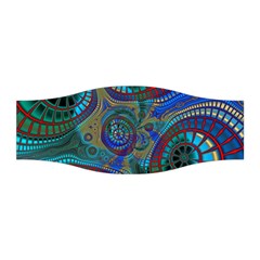 Fractal Abstract Line Wave Design Stretchable Headband by Pakrebo