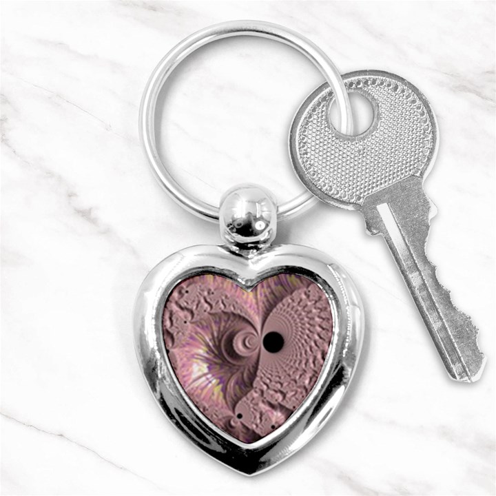 Fractal Tender Rose Cream Key Chains (Heart) 