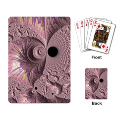 Fractal Tender Rose Cream Playing Cards Single Design by Pakrebo