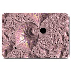 Fractal Tender Rose Cream Large Doormat  by Pakrebo