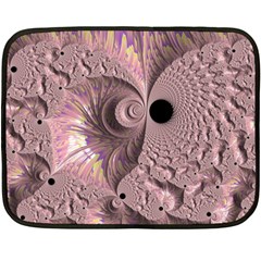 Fractal Tender Rose Cream Fleece Blanket (mini) by Pakrebo