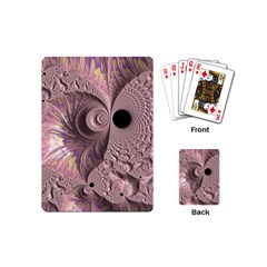 Fractal Tender Rose Cream Playing Cards (mini)