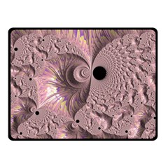 Fractal Tender Rose Cream Double Sided Fleece Blanket (small)  by Pakrebo