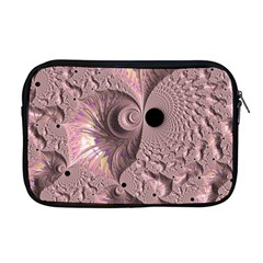 Fractal Tender Rose Cream Apple Macbook Pro 17  Zipper Case by Pakrebo