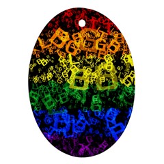 Lgbt Pride Rainbow Gay Lesbian Ornament (oval) by Pakrebo