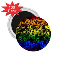 Lgbt Pride Rainbow Gay Lesbian 2 25  Magnets (100 Pack)  by Pakrebo