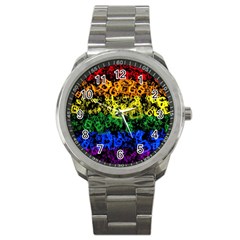 Lgbt Pride Rainbow Gay Lesbian Sport Metal Watch by Pakrebo