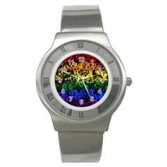 Lgbt Pride Rainbow Gay Lesbian Stainless Steel Watch by Pakrebo