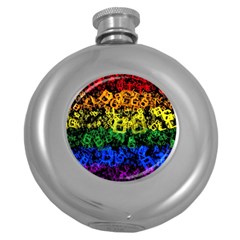 Lgbt Pride Rainbow Gay Lesbian Round Hip Flask (5 Oz) by Pakrebo