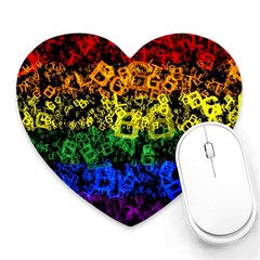 Lgbt Pride Rainbow Gay Lesbian Heart Mousepads by Pakrebo