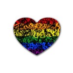 Lgbt Pride Rainbow Gay Lesbian Rubber Coaster (Heart)  Front