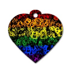 Lgbt Pride Rainbow Gay Lesbian Dog Tag Heart (one Side) by Pakrebo