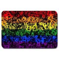 Lgbt Pride Rainbow Gay Lesbian Large Doormat  by Pakrebo