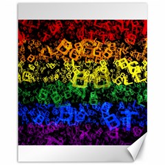 Lgbt Pride Rainbow Gay Lesbian Canvas 11  X 14  by Pakrebo