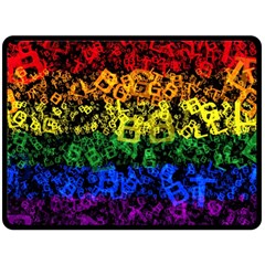 Lgbt Pride Rainbow Gay Lesbian Fleece Blanket (large)  by Pakrebo