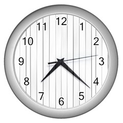 Bright Linear Abstract Print Wall Clock (silver) by dflcprintsclothing