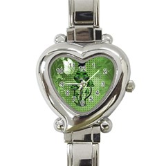 Funny Mushroom Skulls With Crow And Butterflies Heart Italian Charm Watch by FantasyWorld7