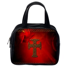 Wonderful Celtic Cross On Vintage Background Classic Handbag (one Side) by FantasyWorld7