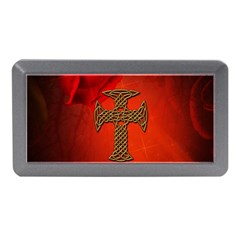 Wonderful Celtic Cross On Vintage Background Memory Card Reader (mini) by FantasyWorld7