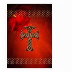 Wonderful Celtic Cross On Vintage Background Small Garden Flag (two Sides) by FantasyWorld7