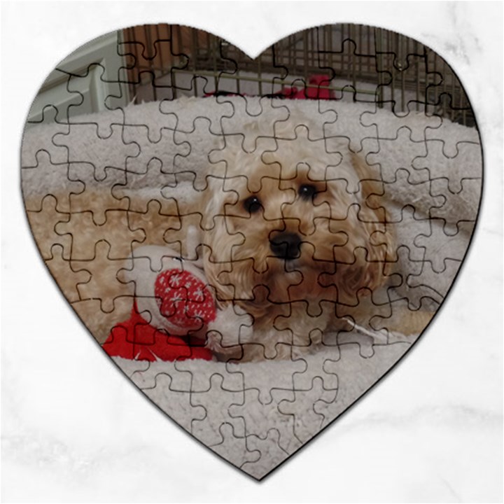 Cockapoo In Dog s Bed Jigsaw Puzzle (Heart)