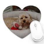 Cockapoo In Dog s Bed Heart Mousepads Front