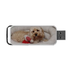 Cockapoo In Dog s Bed Portable Usb Flash (two Sides)