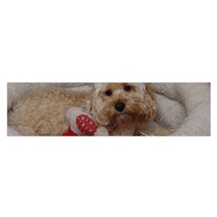 Cockapoo In Dog s Bed Satin Scarf (oblong)