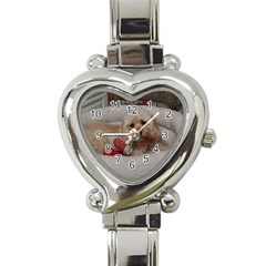 Cockapoo In Dog s Bed Heart Italian Charm Watch by pauchesstore