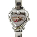 Cockapoo In Dog s Bed Heart Italian Charm Watch Front