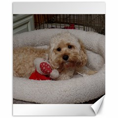 Cockapoo In Dog s Bed Canvas 11  X 14  by pauchesstore