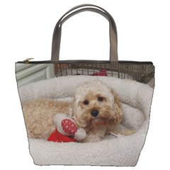 Cockapoo In Dog s Bed Bucket Bag by pauchesstore