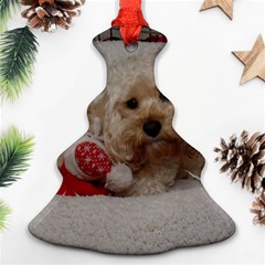 Cockapoo In Dog s Bed Christmas Tree Ornament (two Sides)