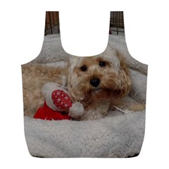 Cockapoo In Dog s Bed Full Print Recycle Bag (l)