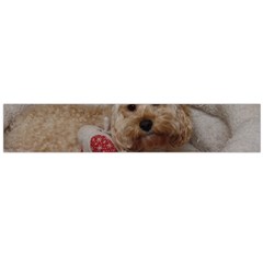 Cockapoo In Dog s Bed Large Flano Scarf 