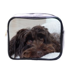 Laying In Dog Bed Mini Toiletries Bag (one Side)