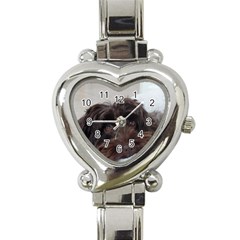 Laying In Dog Bed Heart Italian Charm Watch by pauchesstore