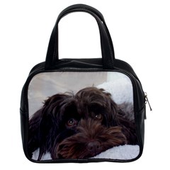 Laying In Dog Bed Classic Handbag (two Sides) by pauchesstore